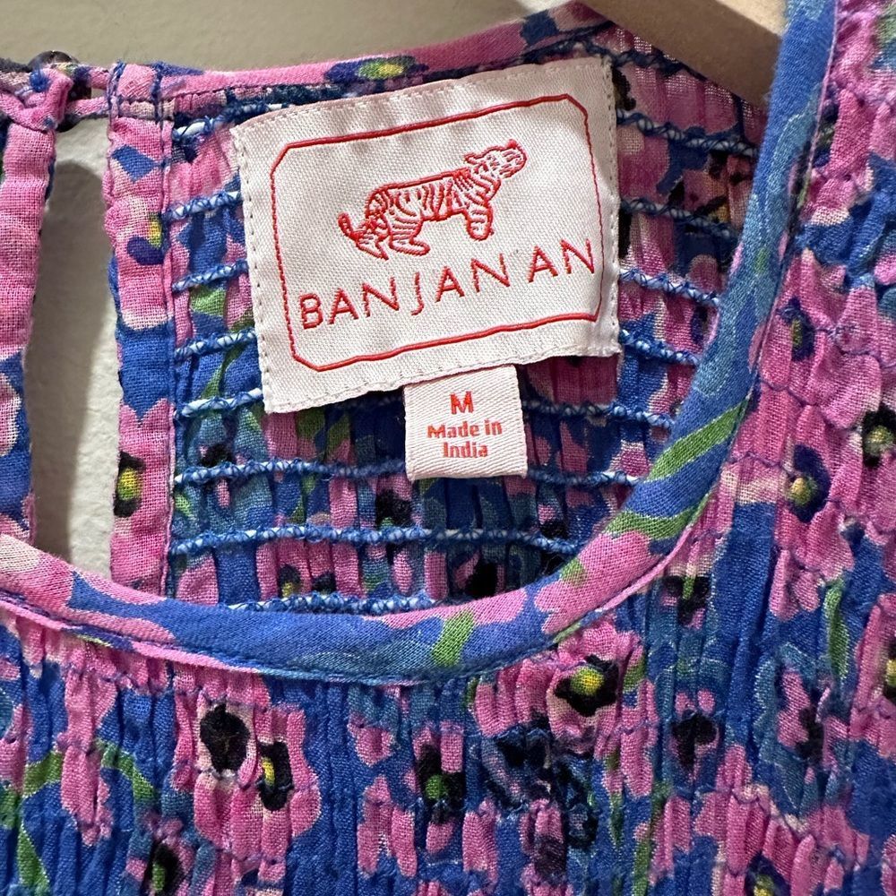 Banjanan Pink & Blue Floral Midi Dress - Picture 15 of 16